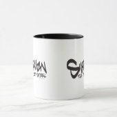 Superman Stylized | Schwarze Buchstaben Graffiti-L Tasse (Zentrum)