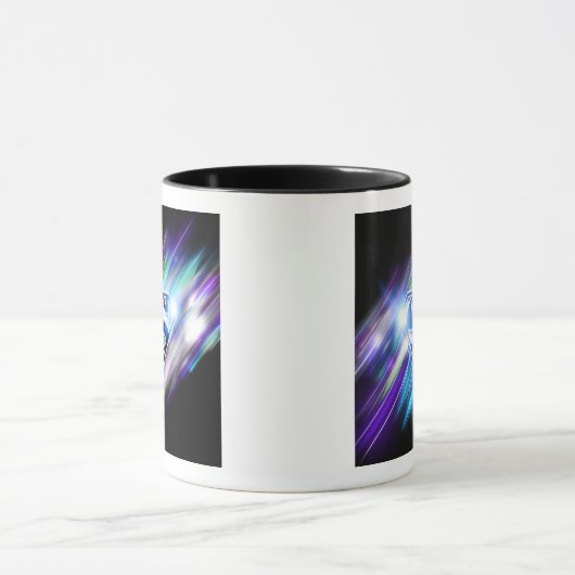 Superman Stylized | Shiny Blue Burst Logo Tasse (Zentrum)