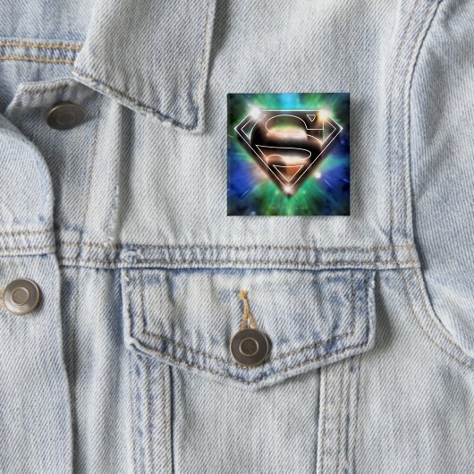 Superman Stylized | Shiny Burst Logo Button (Beispiel)