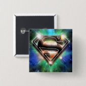 Superman Stylized | Shiny Burst Logo Button (Vorne & Hinten)