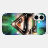 Superman Stylized | Shiny Burst Logo Case-Mate iPhone Hülle (Rückseite (Horizontal))