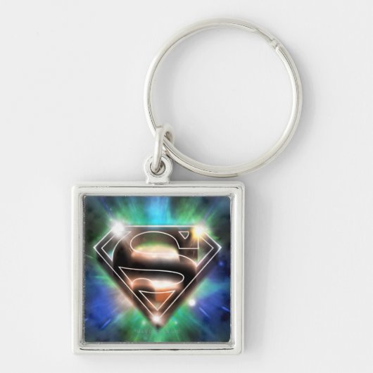 Superman Stylized | Shiny Burst Logo Schlüsselanhänger (Vorne)
