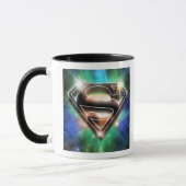 Superman Stylized | Shiny Burst Logo Tasse (Links)