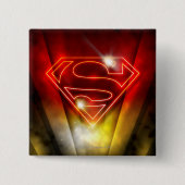 Superman Stylized | Shiny Red Kontur Logo Button (Vorderseite)