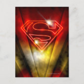 Superman Stylized | Shiny Red Kontur Logo Postkarte (Vorderseite)