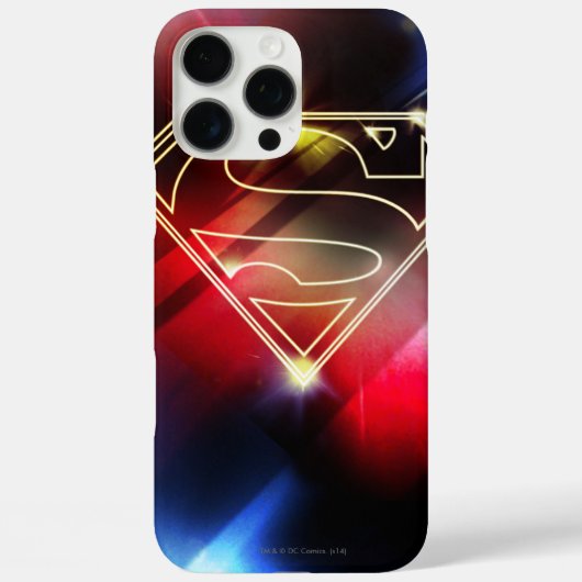 Superman Stylized | Shiny Yellow Kontur Logo Case-Mate iPhone Hülle (Rückseite)