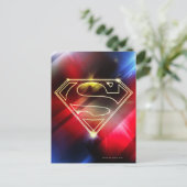 Superman Stylized | Shiny Yellow Kontur Logo Postkarte (Stehend Vorderseite)