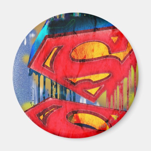 Superman Stylized | Städtisches Spraylogo Magnet (Vorne)