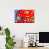 Superman Stylized | Städtisches Spraylogo Poster (Heimbüro)