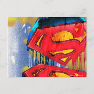 Superman Stylized   Städtisches Spraylogo Postkarte