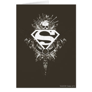 Superman Stylized Stern und Schwarzweißlogo