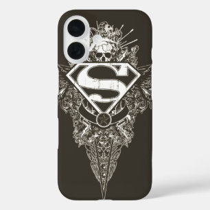 Superman Stylized   Stern- und Skull-Logo iPhone 16 Hülle