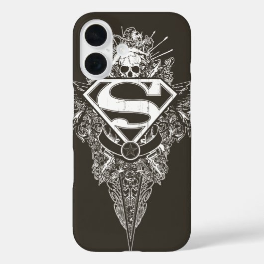 Superman Stylized | Stern- und Skull-Logo Case-Mate iPhone Hülle (Rückseite)