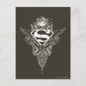Superman Stylized | Stern- und Skull-Logo Postkarte (Vorderseite)