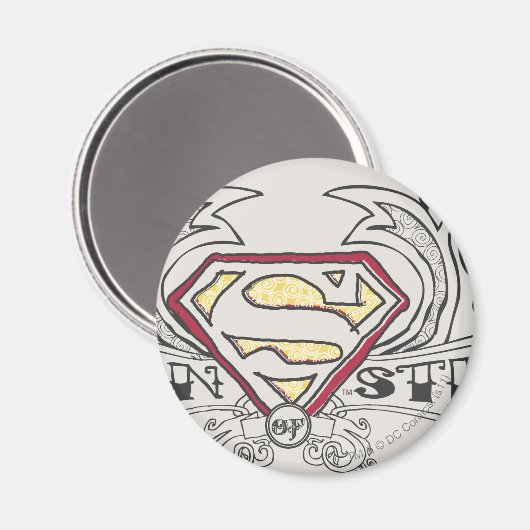Superman Stylized | Textil-Logo Magnet (Vorderseite/Rückseite)