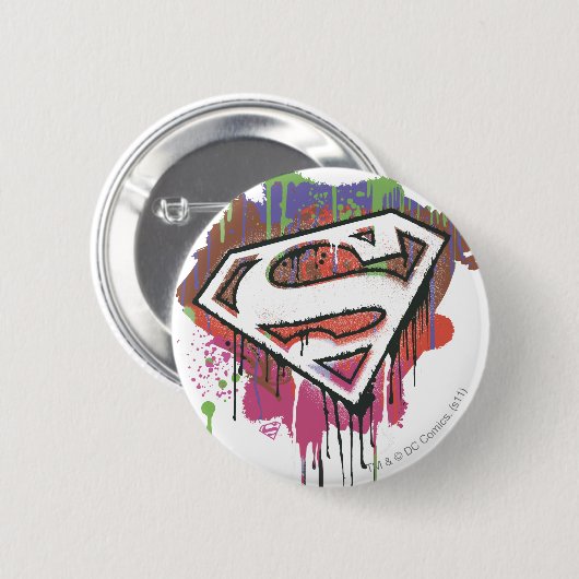 Superman Stylized | Twisted Innocence-Logo Button (Vorne & Hinten)