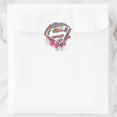 Superman Stylized | Twisted Innocence-Logo Runder Aufkleber (Tasche)