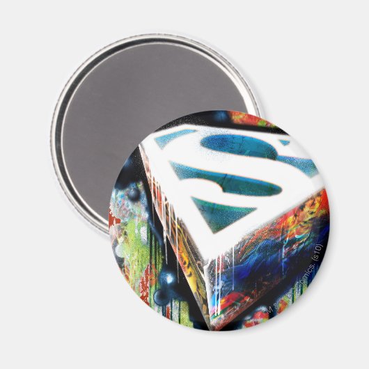 Superman Stylized | Urban Graffiti-Logo Magnet (Vorderseite/Rückseite)