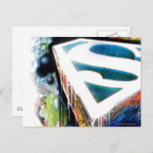 Superman Stylized | Urban Graffiti-Logo Postkarte (Vorne/Hinten)