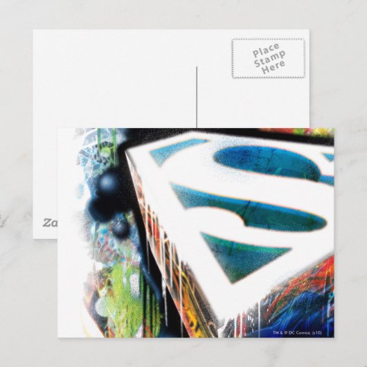 Superman Stylized | Urban Graffiti-Logo Postkarte (Vorne/Hinten)