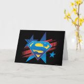 Superman Stylized | US FLAGGE Karte (Gelbe Blume)