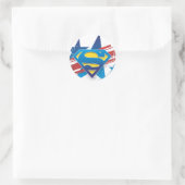 Superman Stylized | US FLAGGE Runder Aufkleber (Tasche)