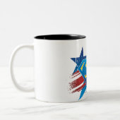 Superman Stylized | US FLAGGE Zweifarbige Tasse (Links)