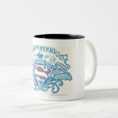Superman Stylized | Wings and Arms Logo Zweifarbige Tasse (VorderseiteRechts)