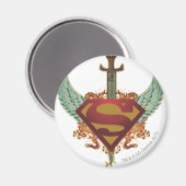 Superman Stylized | Wings-Logo Magnet (Vorderseite/Rückseite)