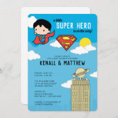 Superman Super Hero Baby Shower Einladung (Vorne/Hinten)