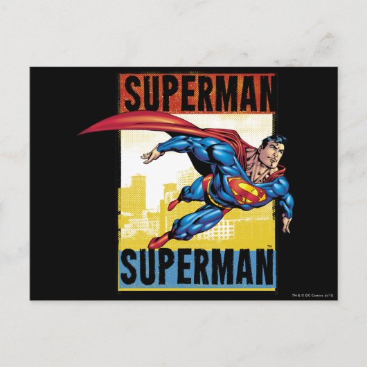 Superman, Superman Postkarte (Vorderseite)