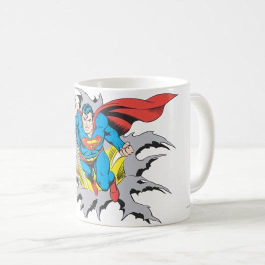 Superman Tears Thru Kaffeetasse (VorderseiteRechts)
