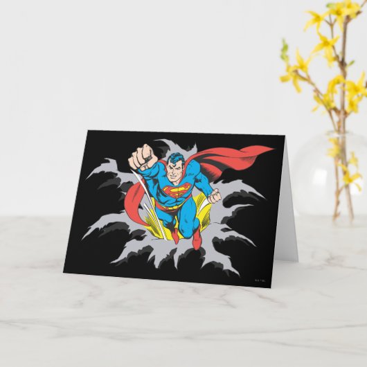 Superman Tears Thru Karte (Gelbe Blume)
