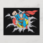 Superman Tears Thru Postkarte (Vorderseite)