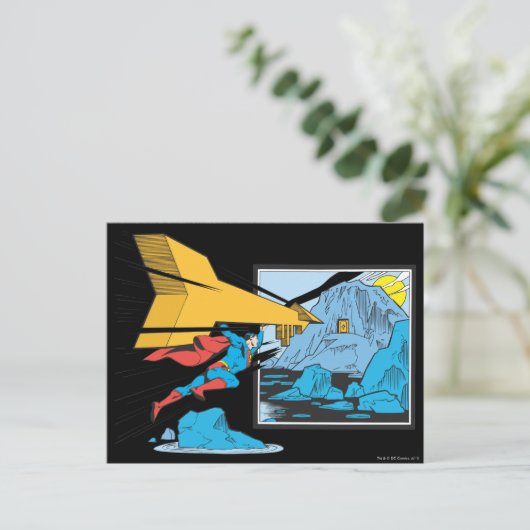 Superman Tunneling in Rock Postkarte (Stehend Vorderseite)