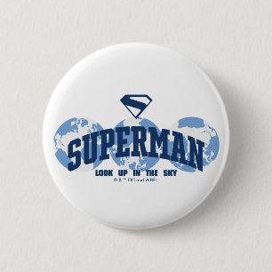 Superman über den Globus Button