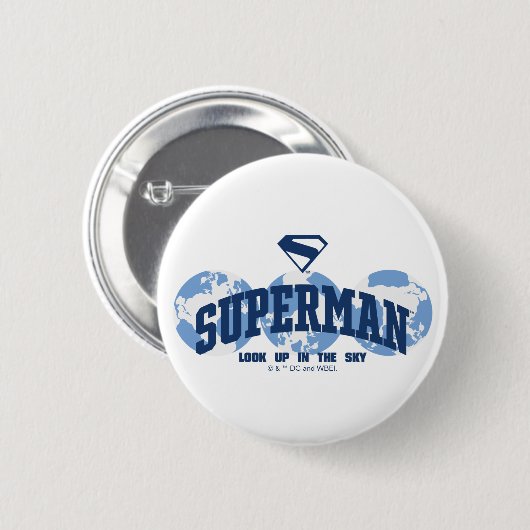 Superman über den Globus Button (Vorne & Hinten)