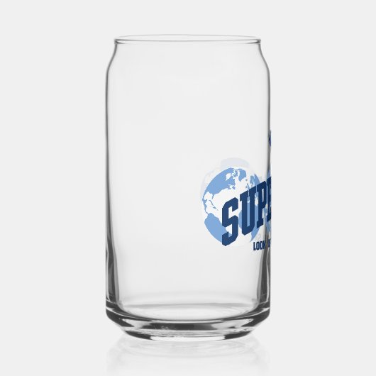 Superman über den Globus Dosenglas (Rechts)