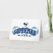 Superman über den Globus Karte (Vorderseite)