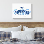 Superman über den Globus Leinwanddruck (Insitu (Schlafzimmer))