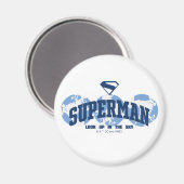 Superman über den Globus Magnet (Vorderseite/Rückseite)