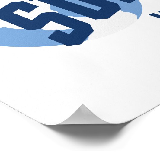 Superman über den Globus Poster (Ecke)