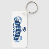 Superman über den Globus Schlüsselanhänger (Rückseite)