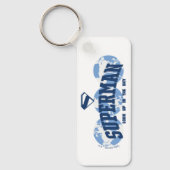 Superman über den Globus Schlüsselanhänger (Vorderseite)