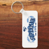 Superman über den Globus Schlüsselanhänger (Vorderseite)