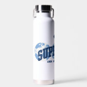 Superman über den Globus Trinkflasche (Vorne)