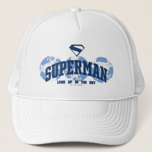 Superman über den Globus Truckerkappe