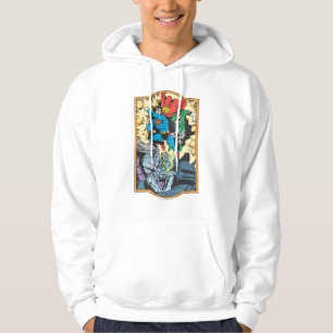 Superman und Green Lantern kämpfen gegen Brainiac Hoodie
