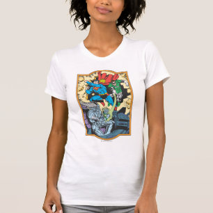Superman und Green Lantern kämpfen gegen Brainiac T-Shirt