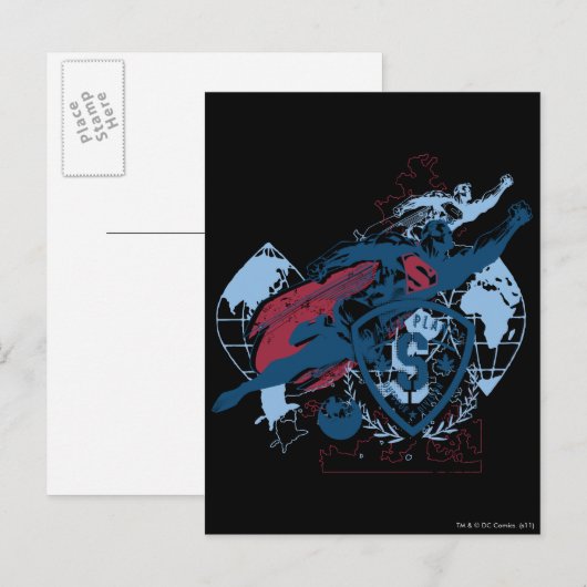 Superman und Karte (Vorne/Hinten)